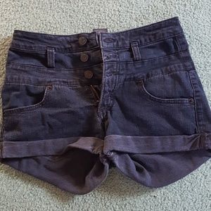 High waisted short shorts.